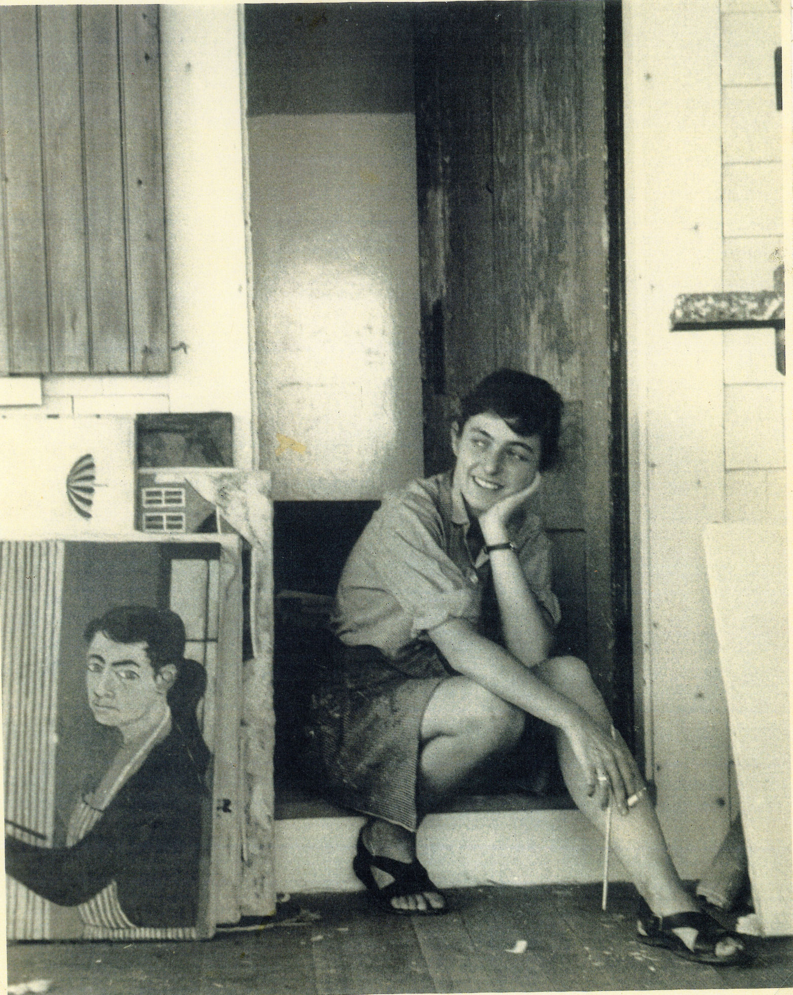Judith Shahn on porch in Truro, 1950's Photograph by Les Barry